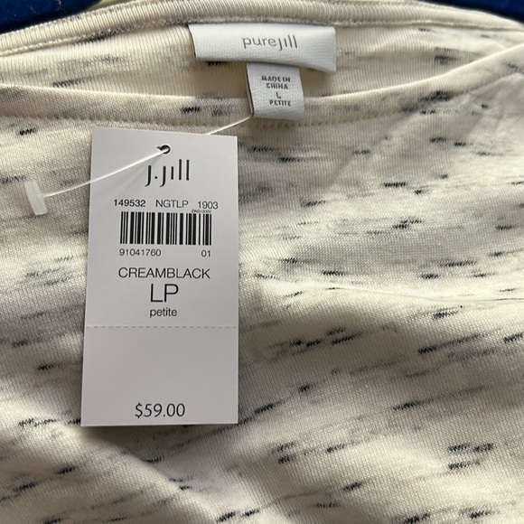 J. Jill Tops - New J Jill Pure Jill Cotton Blend Neutral Top SZ Large Petite or Regular Large